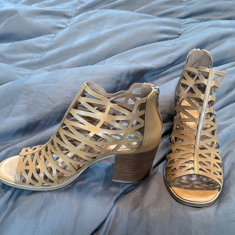 Vince Camuto Tan Heeled Sandal Boots